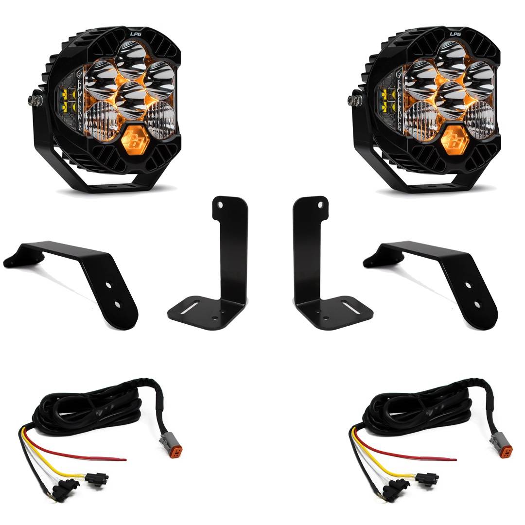 Image of Baja Designs LP6 Pro Bumper LED Light Kit For 2018-2024 Jeep Wrangler/Gladiator