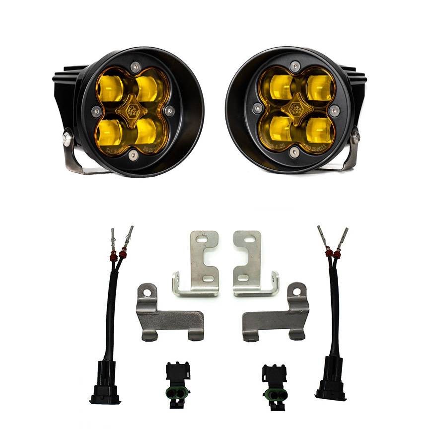 Image of Baja Designs Squadron-R SAE Amber Fog Light Kit For 14-21 Toyota Highlander/RAV4