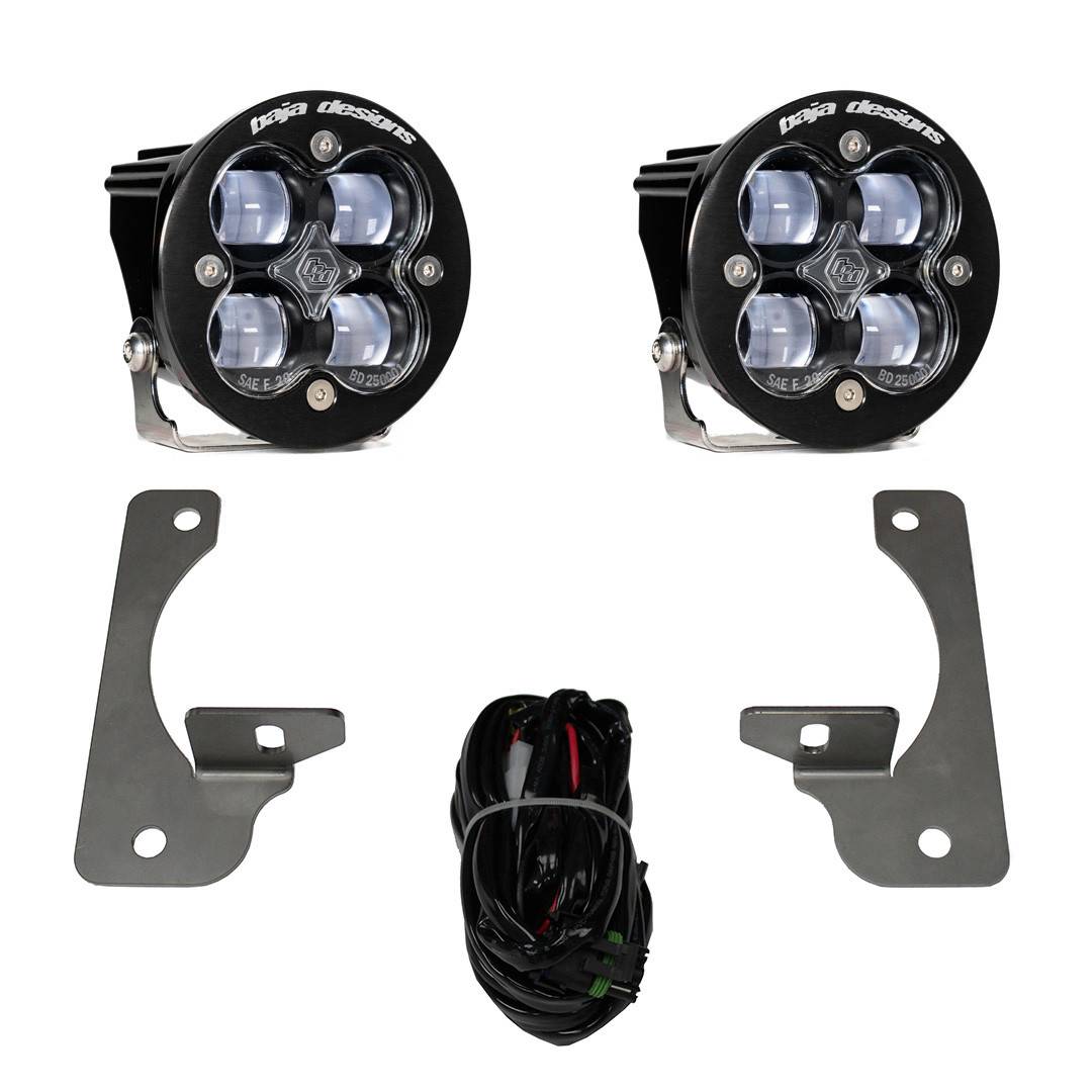 Image of Baja Designs Squadron R SAE Clear Fog Pocket Light Kit For 10-18 Jeep Wrangler