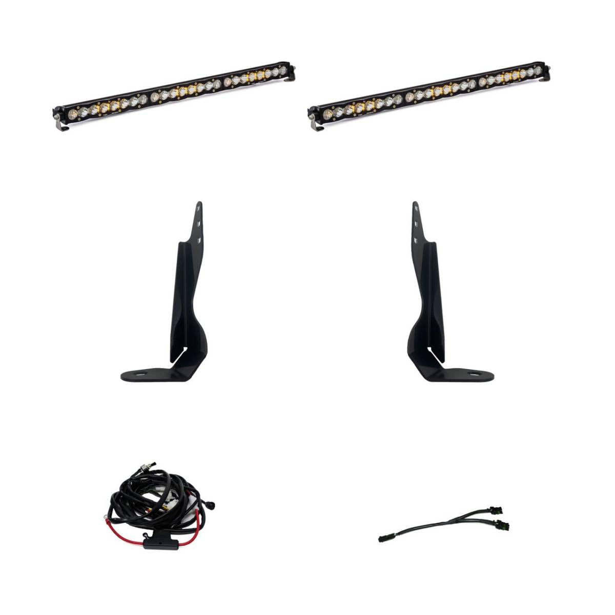 Image of Baja Designs S8 Dual 30" Grille Light Bar Kit For 20-22 GMC Sierra 2500HD/3500HD
