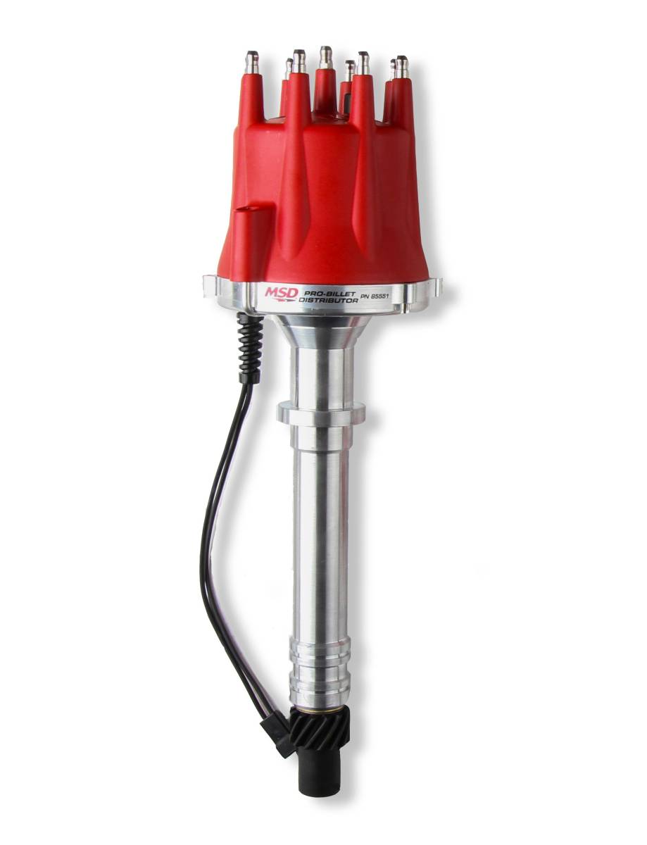 Image of MSD Magnetic Pickup Pro-Billet Distributor - Red - For 1975-1986 Chevrolet/GMC