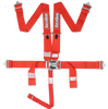 Image of RaceQuip Latch & Link 5 Point Harness Set - Premium 3" Polyester Webbing - Red