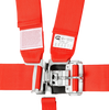 Image of RaceQuip Latch & Link 5 Point Harness Set - Premium 3" Polyester Webbing - Red