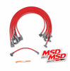 MSD Super Conductor 8.5mm Spark Plug Wire Set With Hei Cap - Copper - Red