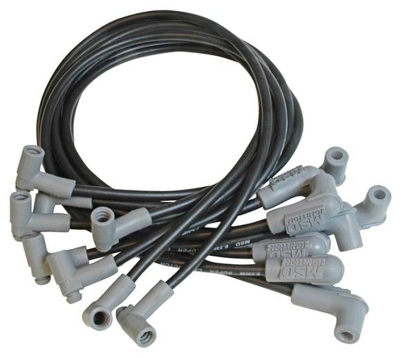 Image of MSD Wire Set, SC Blk, SB Chevy Use With Hei Cap For GMC/Pontiac/Buick/Oldsmobile