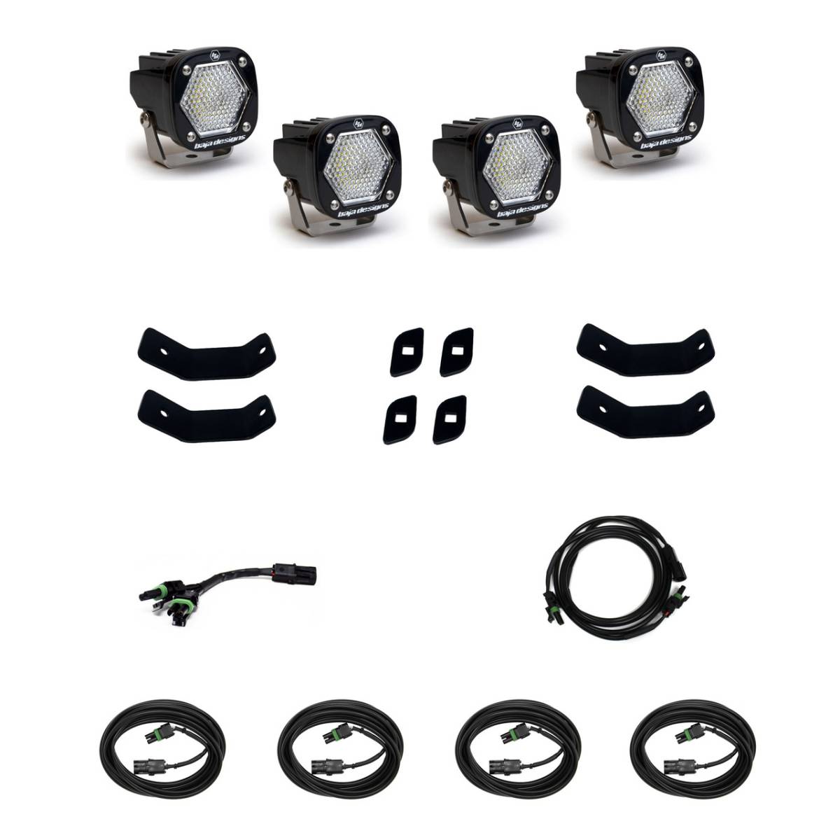 Image of Baja Designs S1 Roof Rack/Rail LED Light Kit For 19-24 Mercedes-Benz Sprinter