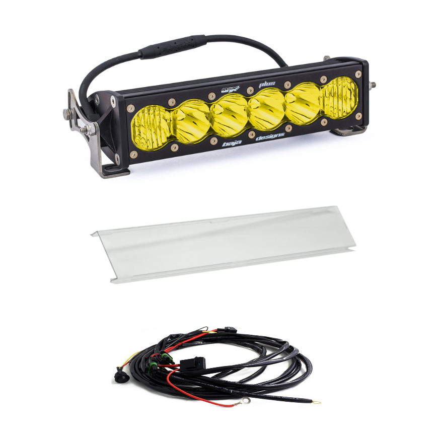 Image of Baja Designs OnX6+ 10" Amber Driving/Combo Light Bar w/ Wiring & Clear Guard