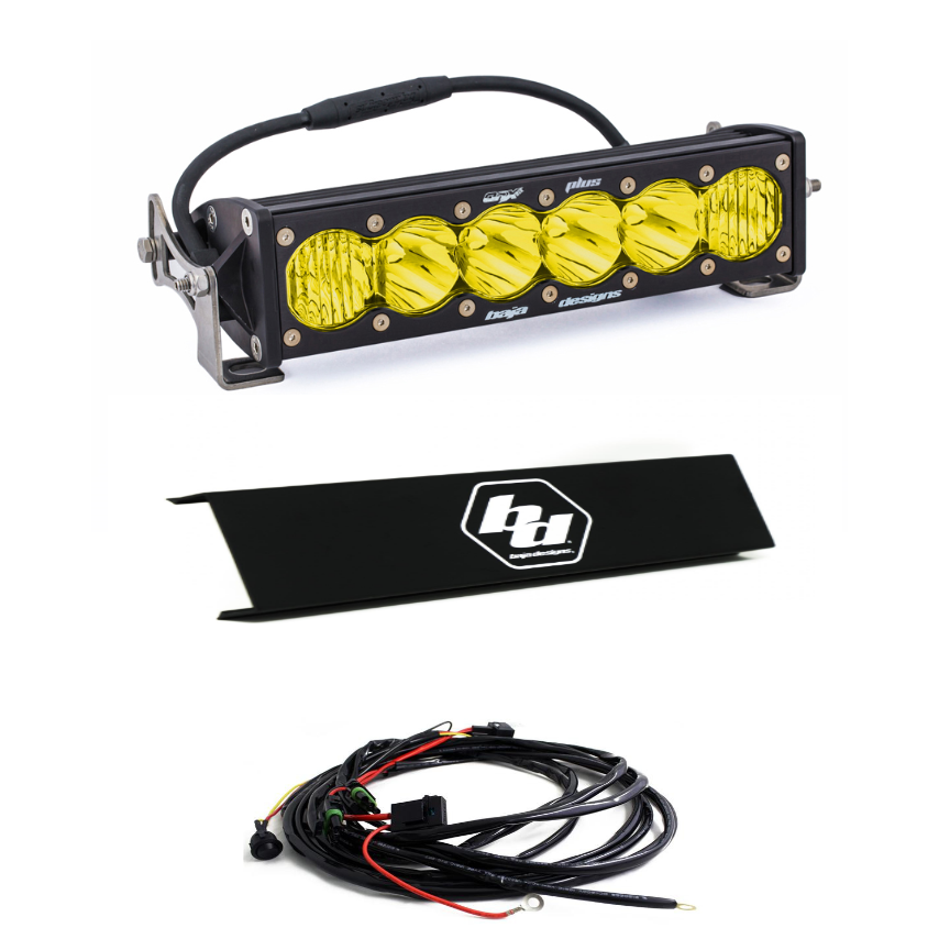 Image of Baja Designs OnX6+ 10" Amber Driving/Combo Light Bar W/ Wiring & Black Guard