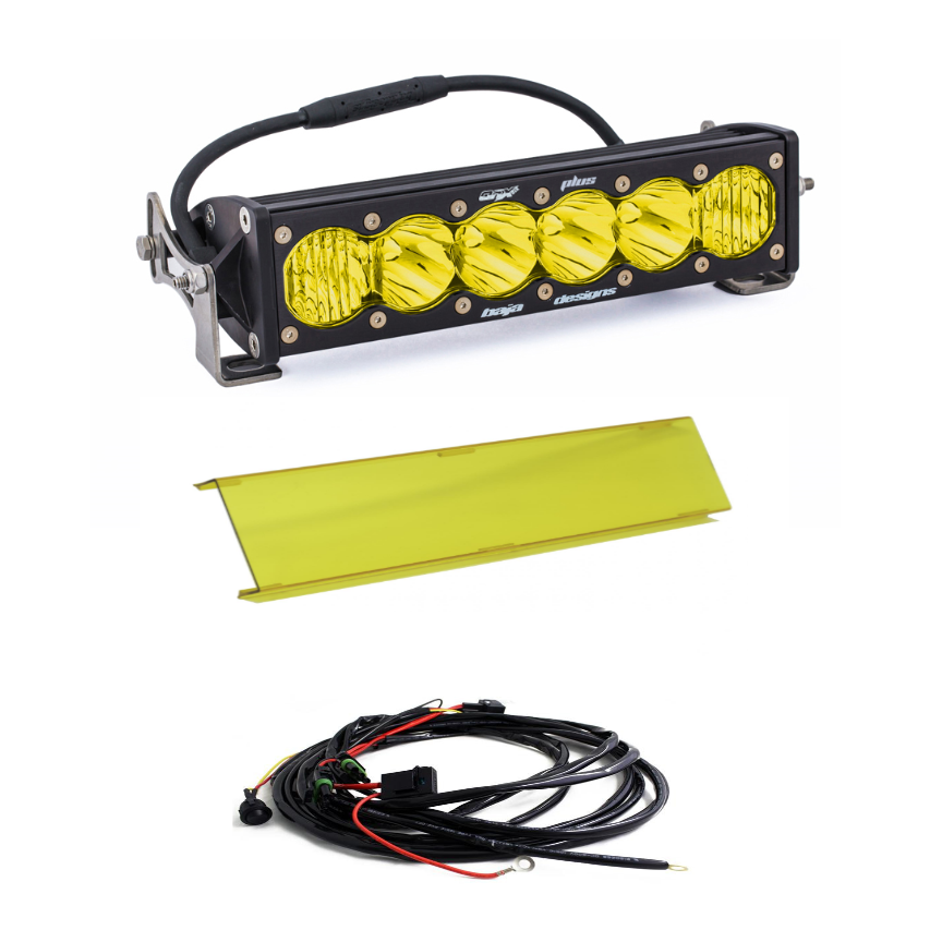 Image of Baja Designs OnX6+ 10" Amber Driving/Combo Light Bar W/ Wiring & Amber Guard