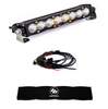 Image of Baja Designs S8 10" Clear LED Spot Light Bar Kit W/ Wiring Harness & Black Guard