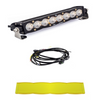 Image of Baja Designs S8 10" Wide Cornering LED Light Bar W/ Wiring Harness & Amber Guard
