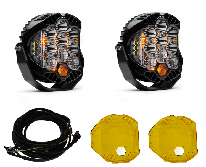 Image of Baja Designs LP9 Pro Driving/Combo Light Pod Kit W/ Wiring Harness & Rock Guards