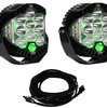 Image of Baja Designs LP9 Pro Driving/Combo Light Kit w/ Green Backlight & Wiring Harness
