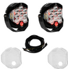 Image of Baja Designs LP9 Pro Driving/Combo LED Light Kit w/ Red Backlight-Wiring-Guards