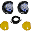 Image of Baja Designs LP9 Pro Driving/Combo LED Light Kit w/ Blue Backlight-Wiring-Guards