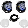 Image of Baja Designs LP9 Pro Driving/Combo LED Light Kit w/ Blue Backlight-Wiring-Guards