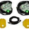 Image of Baja Designs LP9 Pro Driving/Combo Light Kit w/ Green Backlight-Wiring-Guards