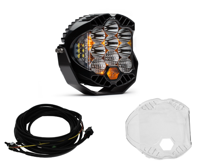 Image of Baja Designs LP9 Pro Driving/Combo LED Light Kit W/ Wiring Harness & Clear Guard