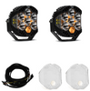 Image of Baja Designs LP6 Pro Spot LED Light Kit w/ Wiring Harness & Clear Rock Guards