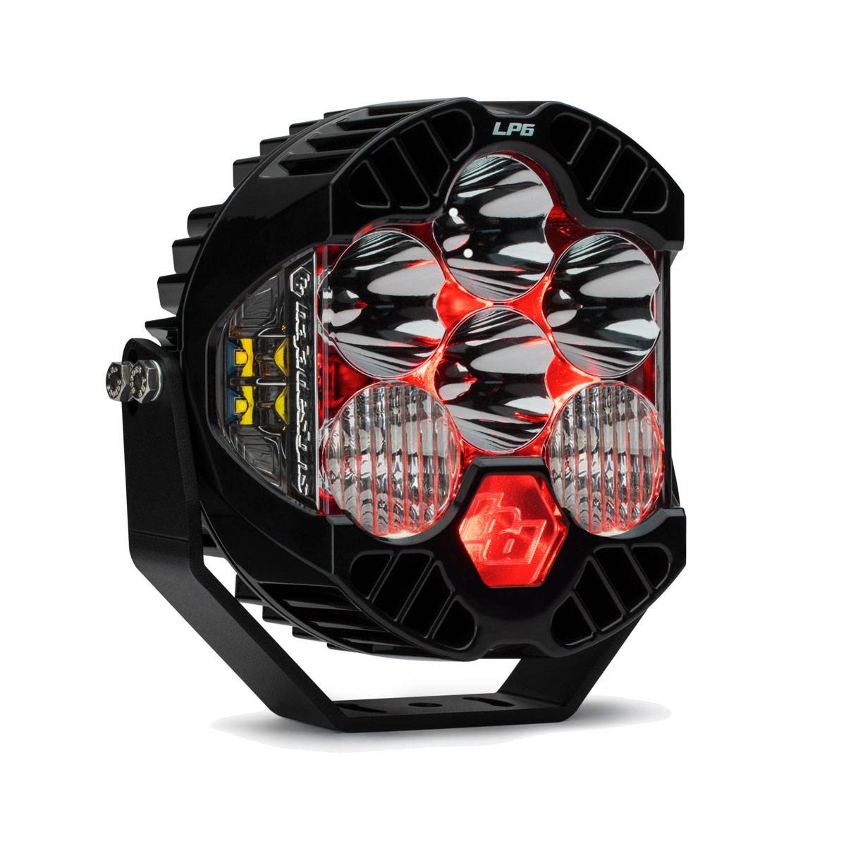 Image of Baja Designs LP6 Pro Clear Bright Driving/Combo LED Light Pod W/ Red Backlight
