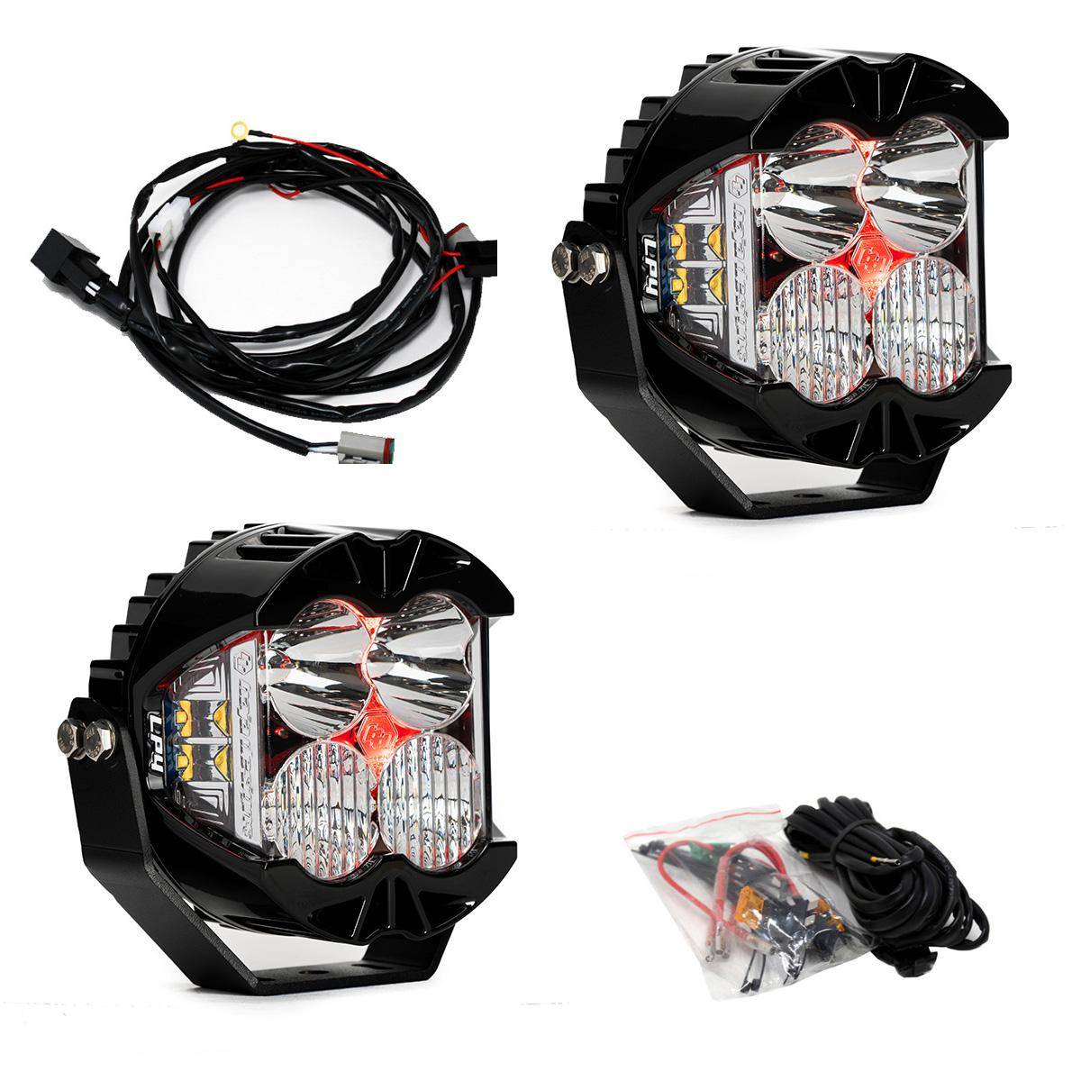 Image of Baja Designs LP4 Pro LED Driving/Combo Light Pod Kit w/ Red Backlight & Wiring