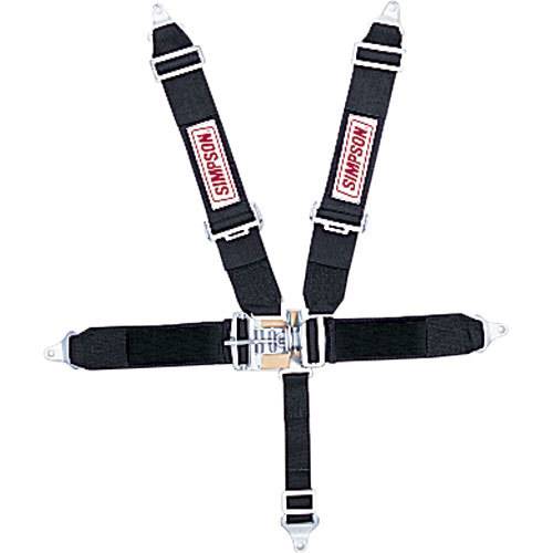Image of Simpson Racing Latch F/X Belt - Black - Bolt-In - Individual Harness