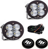 Image of Baja Designs XL-R Pro Spot Clear LED Light Pod Kit w/ Wiring & Black Rock Guards