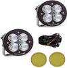 Image of Baja Designs XL-R Pro Spot Clear LED Light Pod Kit w/ Wiring & Amber Rock Guards