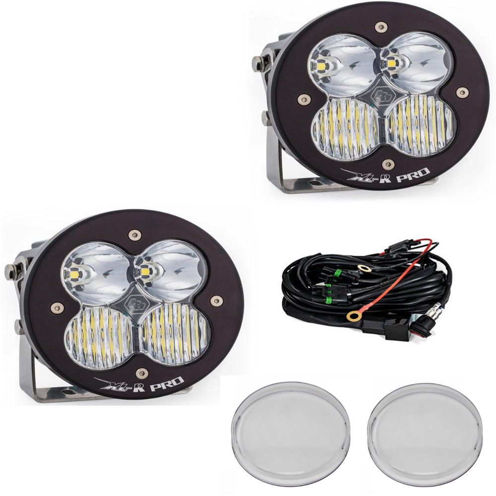 Image of Baja Designs XL-R Pro LED Driving/Combo Light Pod Kit w/ Wiring & Rock Guards