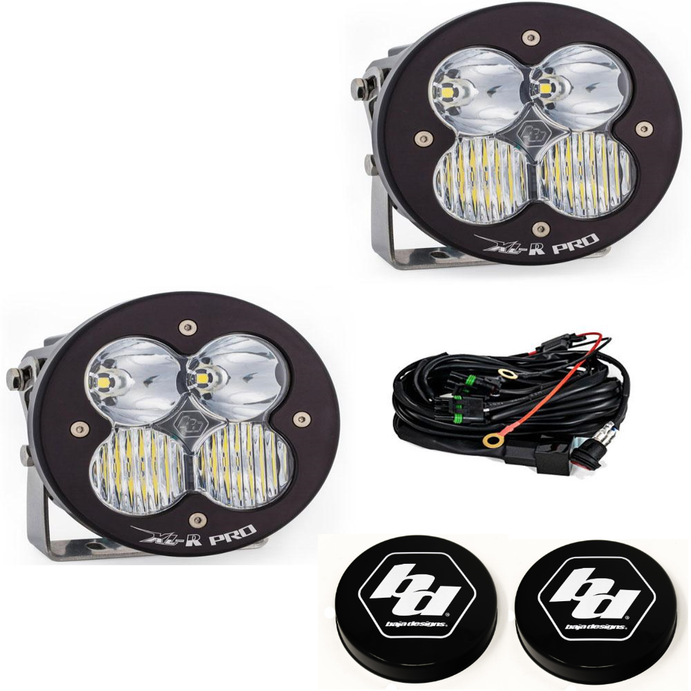 Image of Baja Designs XL-R Pro LED Driving/Combo Light Pod Kit w/ Wiring & Rock Guards