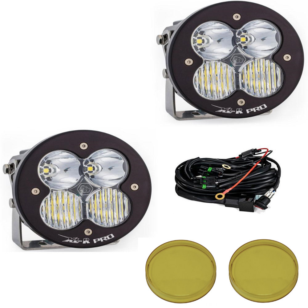 Image of Baja Designs XL-R Pro LED Driving/Combo Light Pod Kit w/ Wiring & Rock Guards