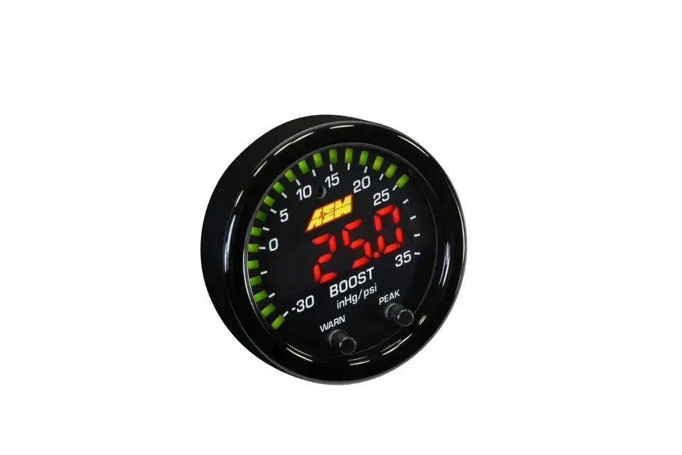 Image of AEM X-Series Boost Display 52mm Gauge -30in Hg to 35psi / -1 to 2.5bar 30-0306