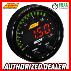 Image of AEM X-Series Boost Display 52mm Gauge -30in Hg to 35psi / -1 to 2.5bar 30-0306