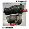 Image of KC Polished 63/73 Turbo - 1.0 AR - 3.5" Metal CCV For 94-98 Ford 7.3 Powerstroke