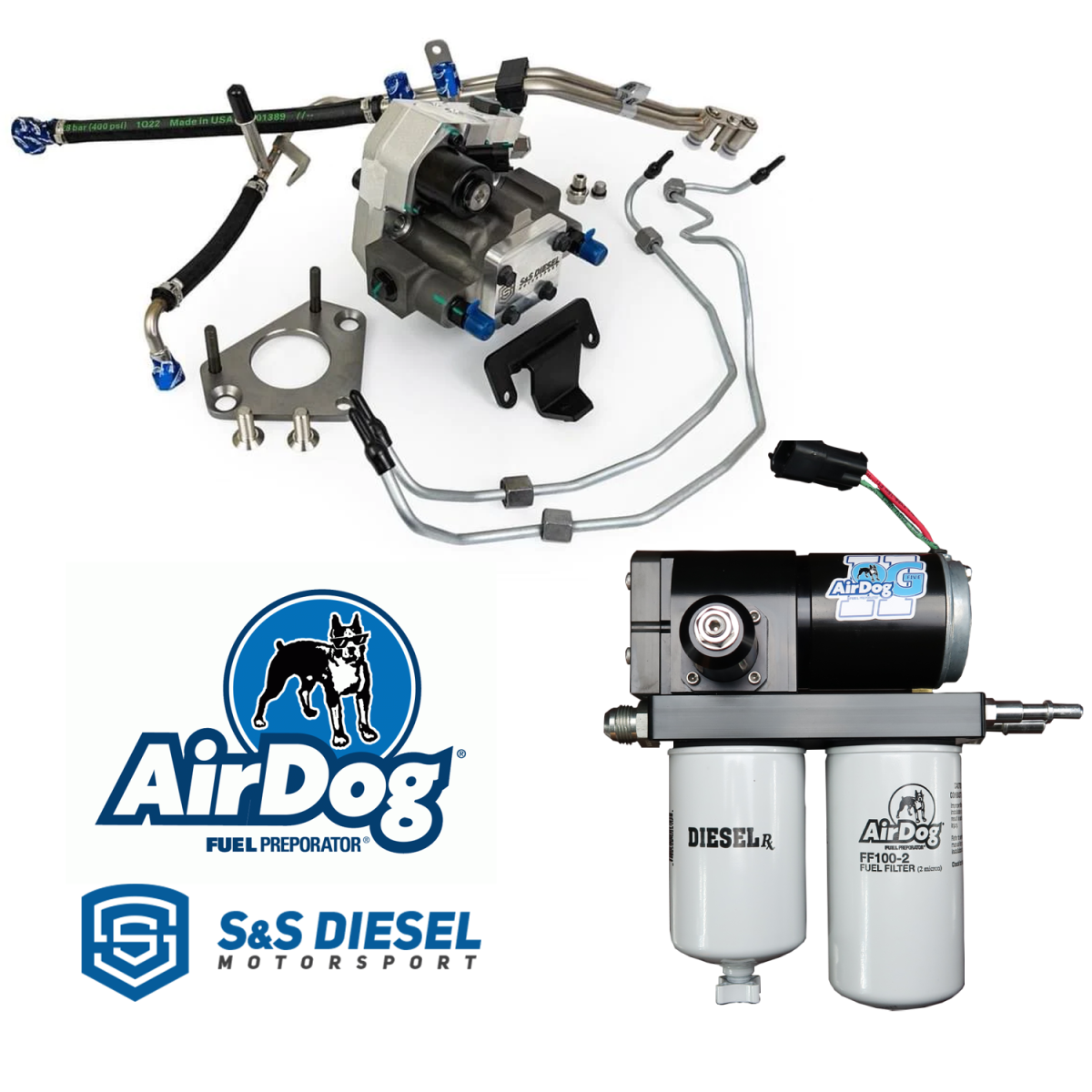 Image of AirDog II 5G 165GPH Lift Pump & S&S CP4 To DCR Conversion Kit For 2011-2016 Ford 6.7L Powerstroke