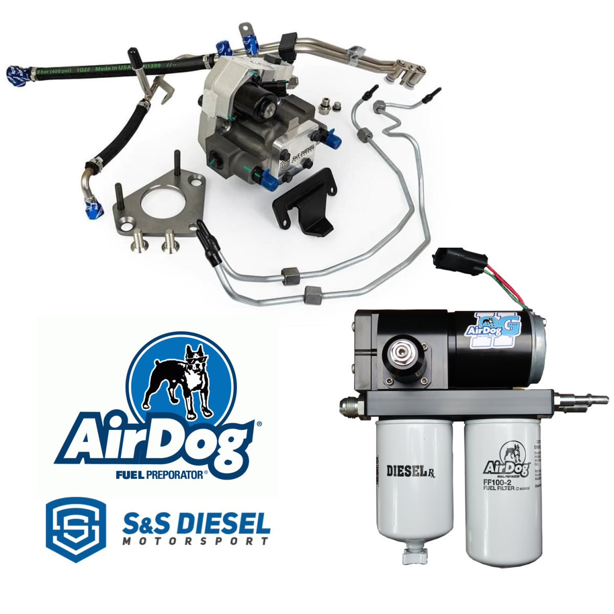 Image of AirDog II-5G 165GPH & S&S CP4 To DCR Kit For 2017-2022 Ford 6.7L Powerstroke