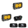 Image of Baja Designs S2 Pro LED Work/Scene Amber Light Pod Kit w/ Wiring & Rock Guards