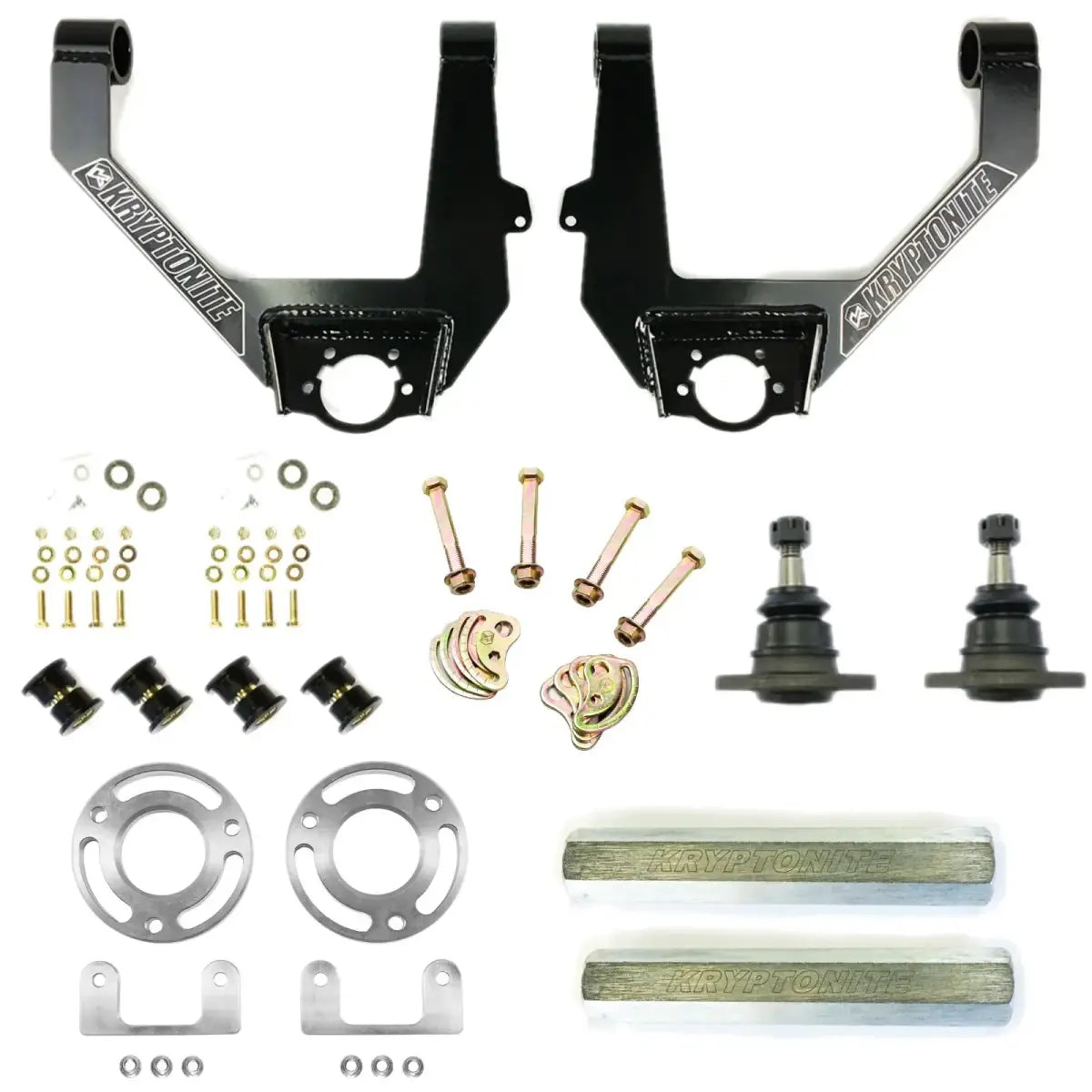 Image of Kryptonite Stage 2 Leveling Kit/Cam Bolts/Tie Rod Sleeves For 07-18 GM 1500/SUVs