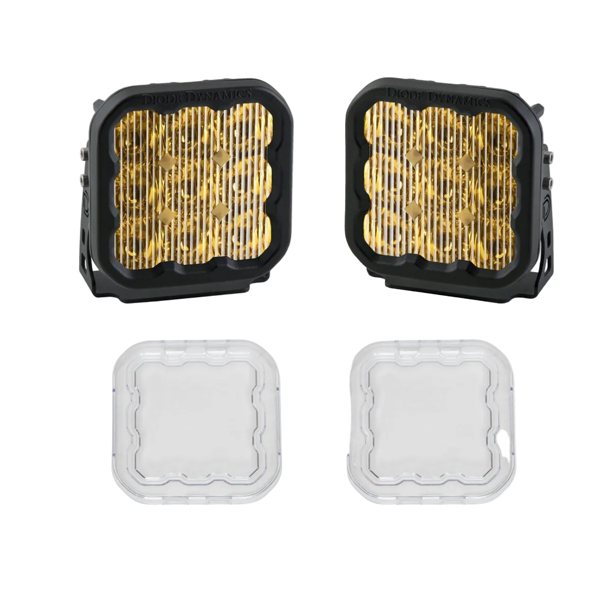 Image of Diode Dynamics SS5 Amber Sport Universal Driving Light Kit w/ Clear Lens Covers