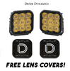Image of Diode Dynamics SS5 Amber Sport Universal Flood Light Kit w/ Black Lens Covers
