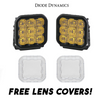 Image of Diode Dynamics SS5 Amber Sport Universal Flood Light Kit w/ Clear Lens Covers