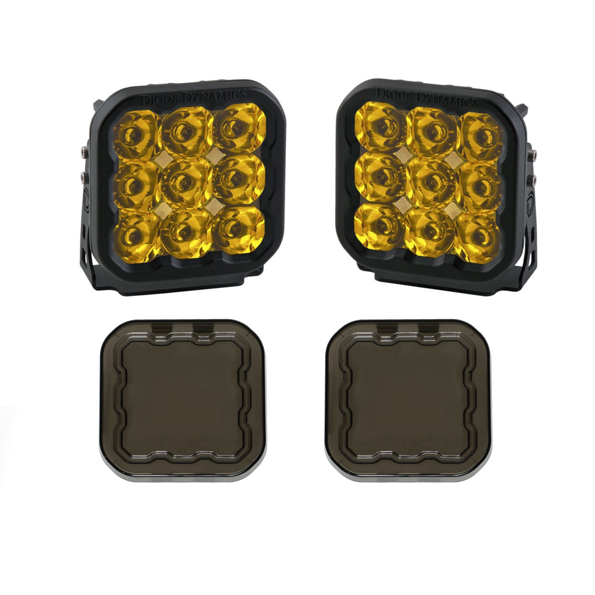 Image of Diode Dynamics SS5 Amber Sport Universal Spot Light Pod Kit w/ Smoked Lens Cover