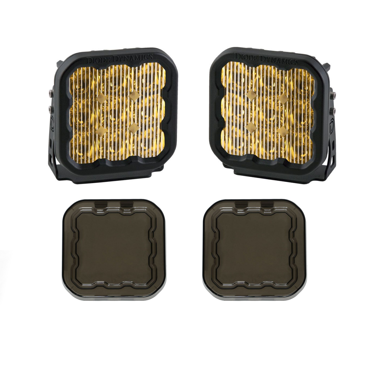 Image of Diode Dynamics SS5 Amber Pro Universal Driving Light Kit w/ Smoked Lens Covers