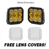 Image of Diode Dynamics SS5 Amber Pro Universal Combo Light Pod Kit w/ Clear Lens Covers