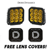 Image of Diode Dynamics SS5 Amber Pro Universal Spot Light Pod Kit w/ Black Lens Covers