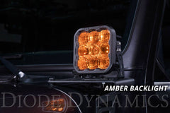 Image of Diode Dynamics SS5 Amber Pro Universal Spot Light Pod Kit w/ Smoked Lens Covers