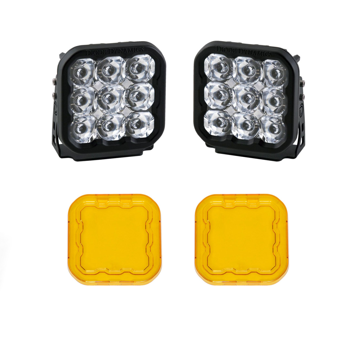 Image of Diode Dynamics SS5 Pro LED Spot Light Pod Kit w/ Multi Backlight Colors & Covers
