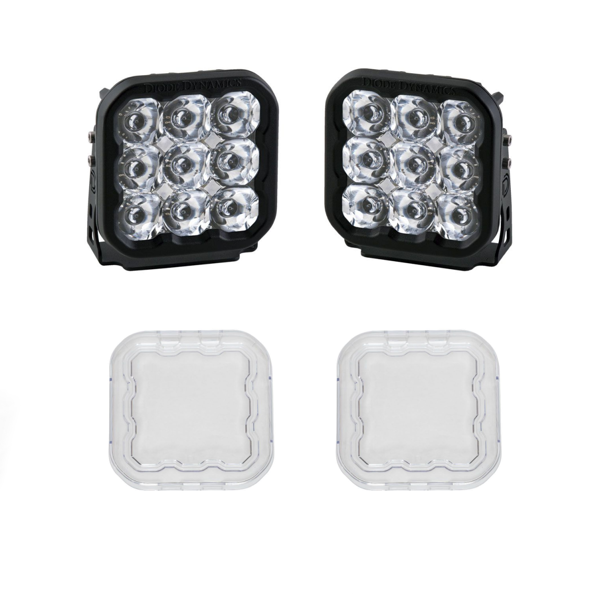 Image of Diode Dynamics SS5 Pro LED Spot Light Pod Kit w/ Multi Backlight Colors & Covers