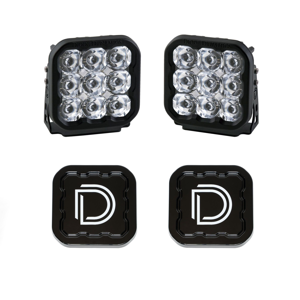 Image of Diode Dynamics SS5 Sport LED Spot Light Kit w/ Multi Backlight Colors & Covers