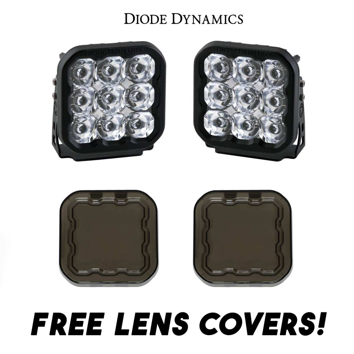 Image of Diode Dynamics SS5 Sport LED Spot Light Kit w/ Multi Backlight Colors & Covers